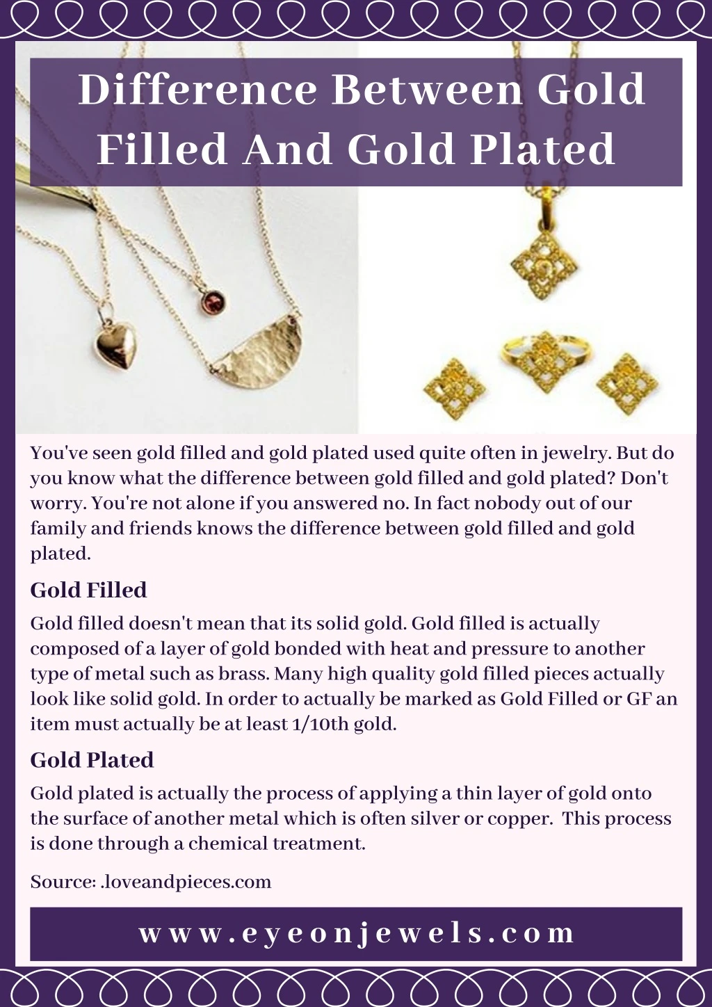 difference between gold filled and gold plated