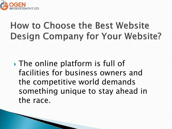 Choose the Best Website Design Company for Your Website