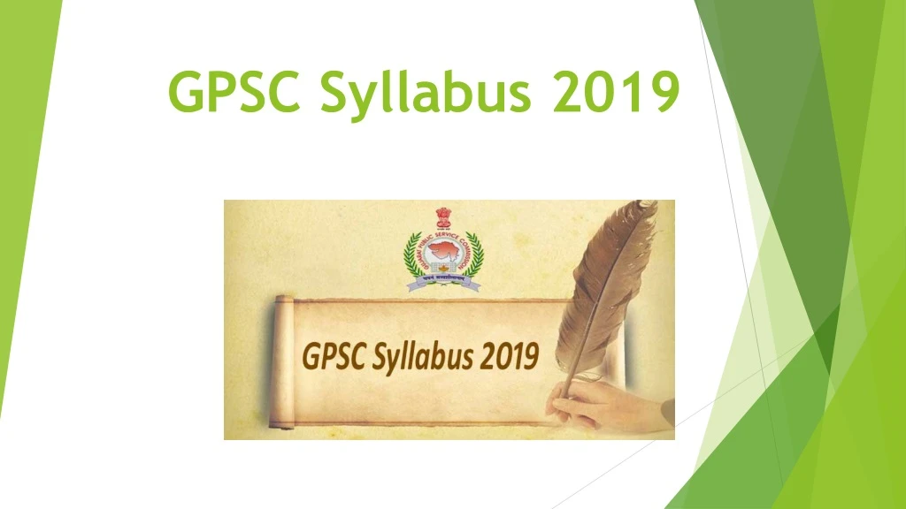 gpsc syllabus 2019