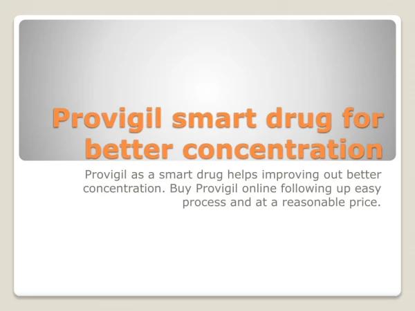 Provil smart drug for better concentration