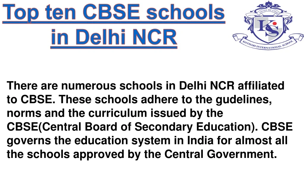 top ten cbse schools in delhi ncr