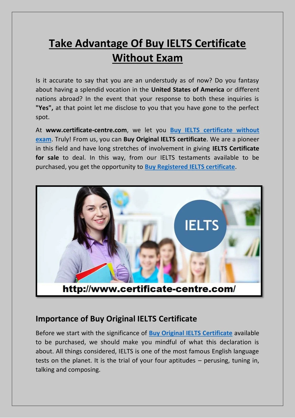 take advantage of buy ielts certificate without