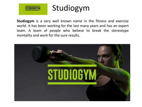 Body Training Program from Studiogym