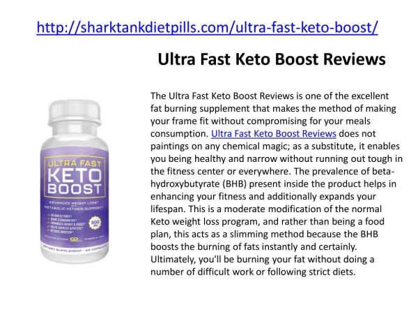 Ultra Fast Keto Boost Reviews