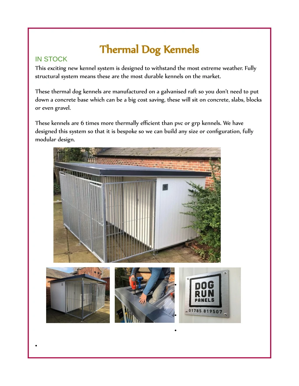 thermal dog kennels thermal dog kennels