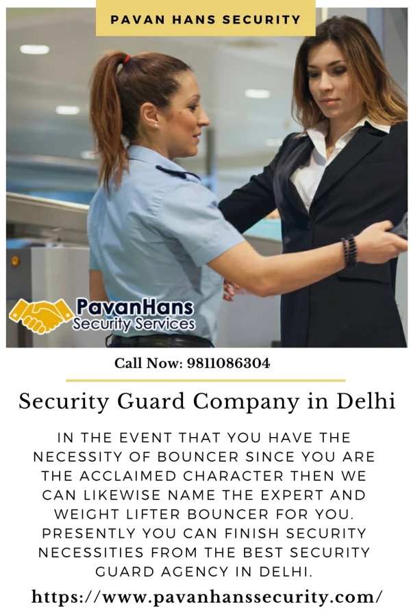 Pavan Hans Security: Security Guard Agency in Delhi