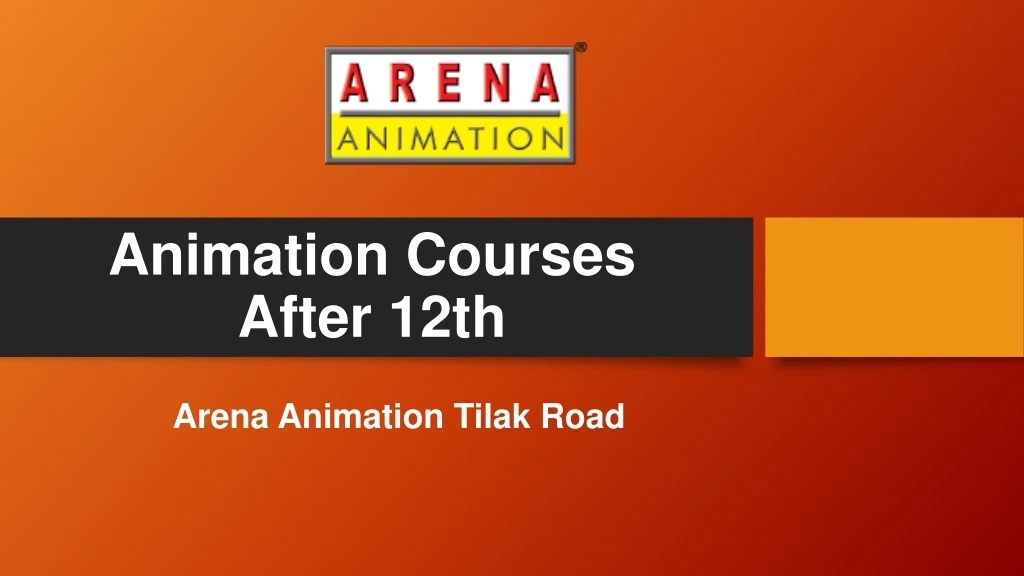 animation courses after 12th
