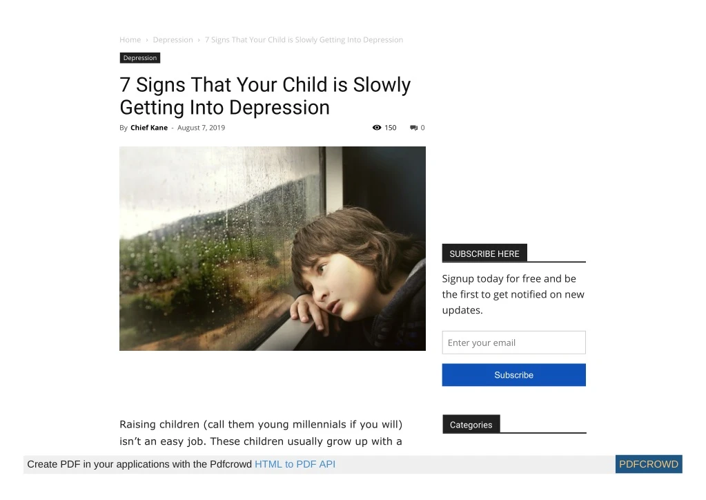home depression 7 signs that your child is slowly