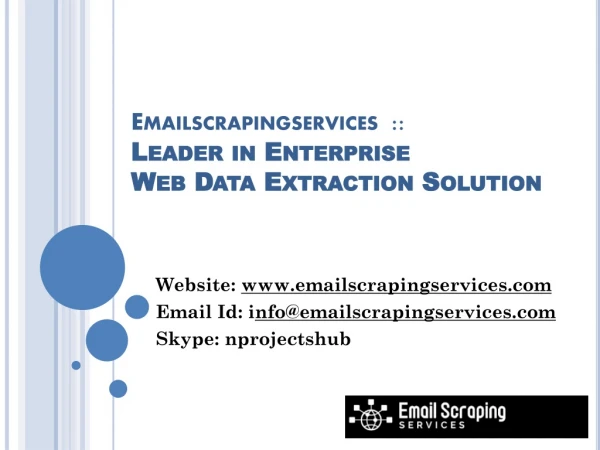 Emailscrapingservices Leader in Enterprise Web Data Extraction Solution