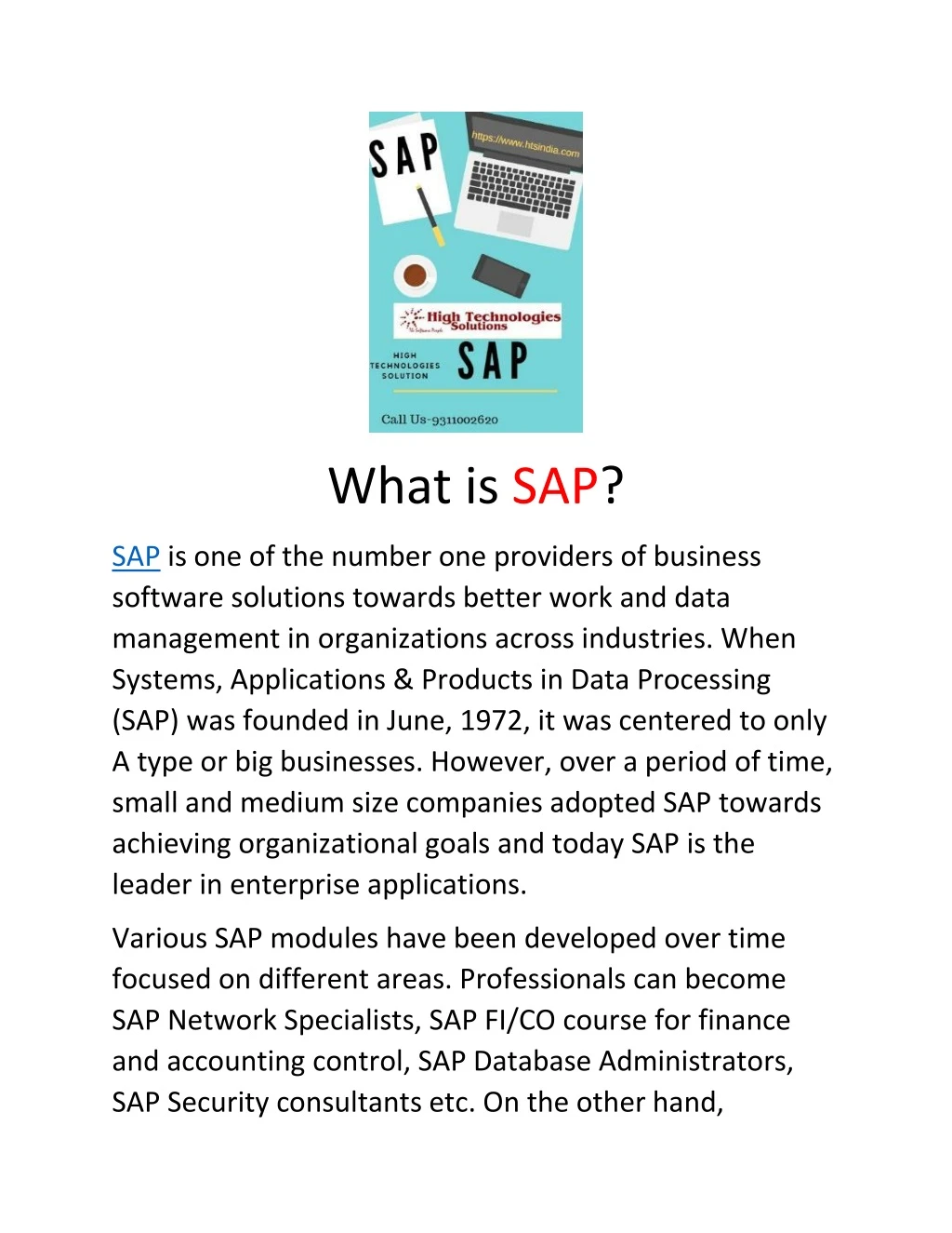 what is sap