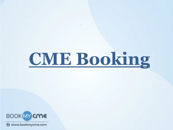 CME Booking-BookMyCME