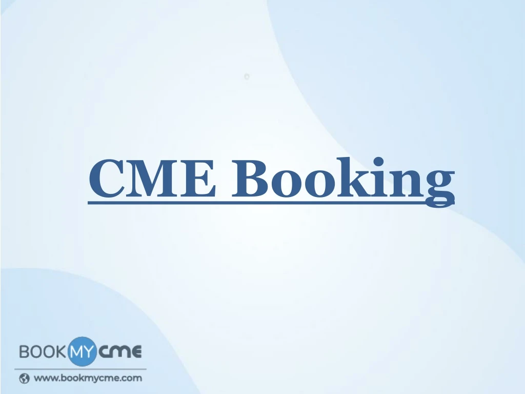 cme booking