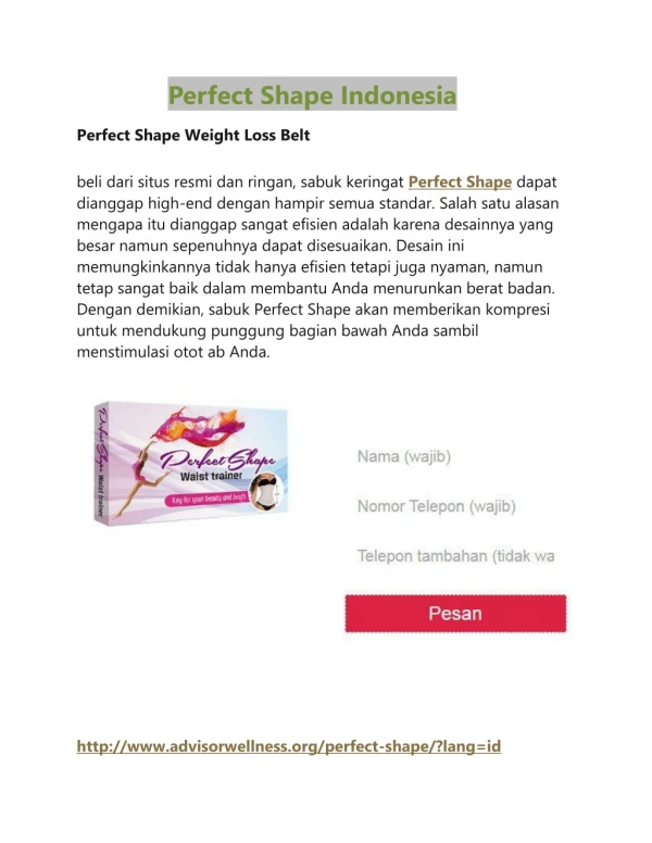 Perfect Shape, Perfect Shape Harga