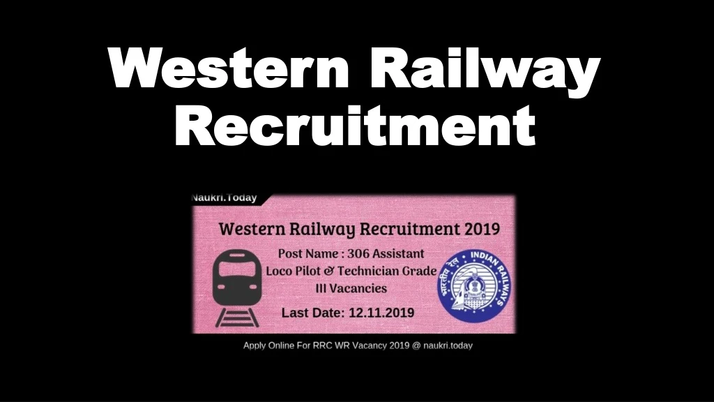 western railway recruitment