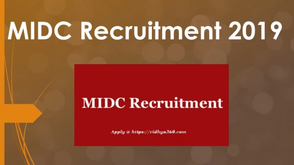 MIDC Recruitment 2019: Apply Online For Fire Extinguisher & Other Posts