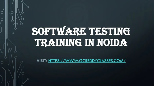 software testing training in noida