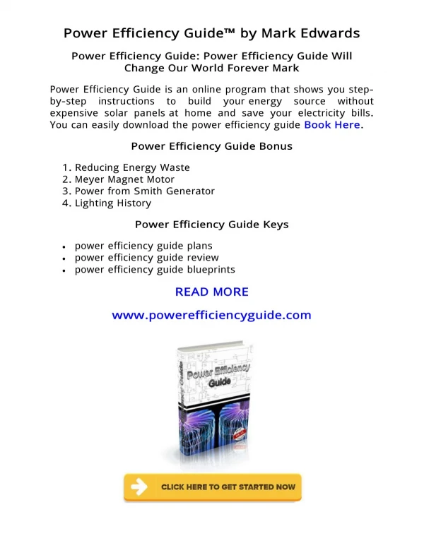 [PDF] Power Efficiency Guide™ by Mark Edwards