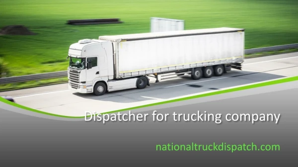 Dispatcher for trucking company