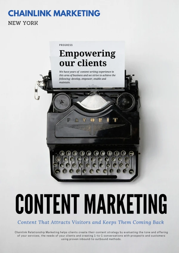 Content Marketing Agency New York - Chainlink Marketing