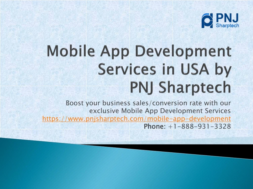 mobile app development services in usa by pnj sharptech