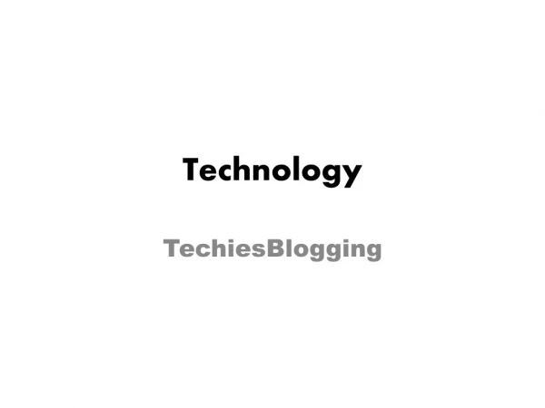 Techies blogging