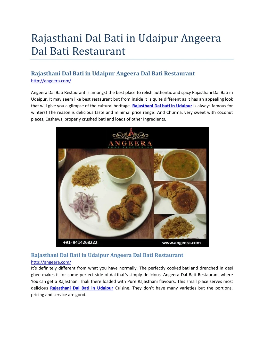 rajasthani dal bati in udaipur angeera dal bati