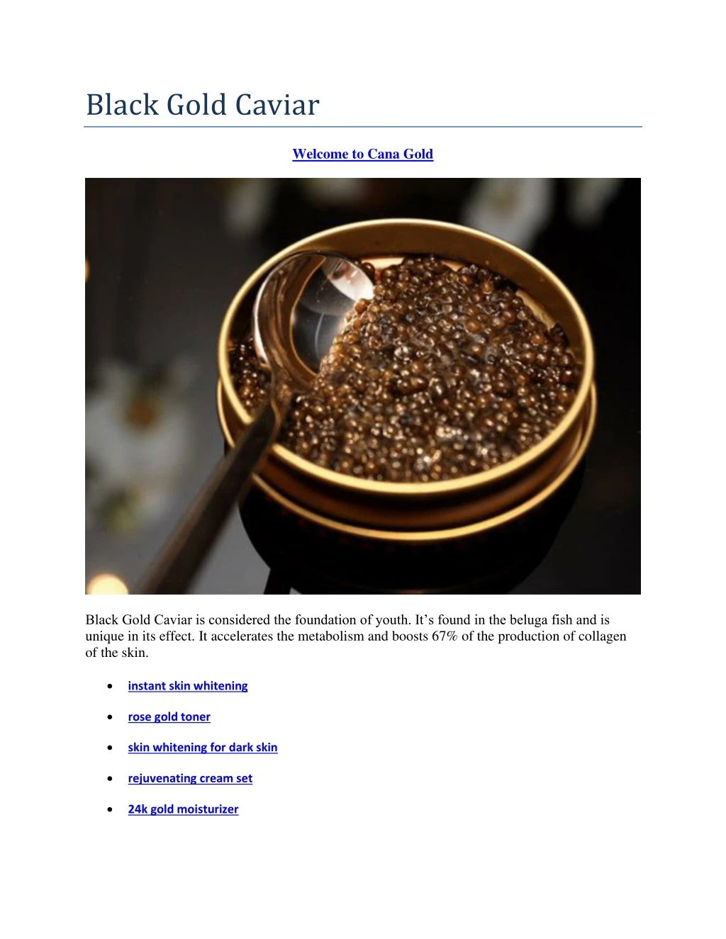 black gold caviar