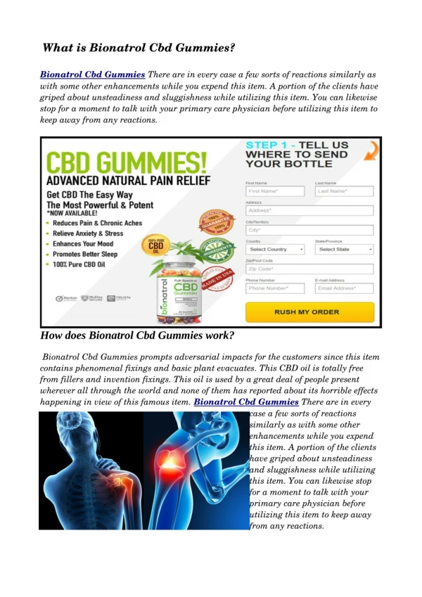 Bionatrol Cbd Gummies Natural Tips Read,