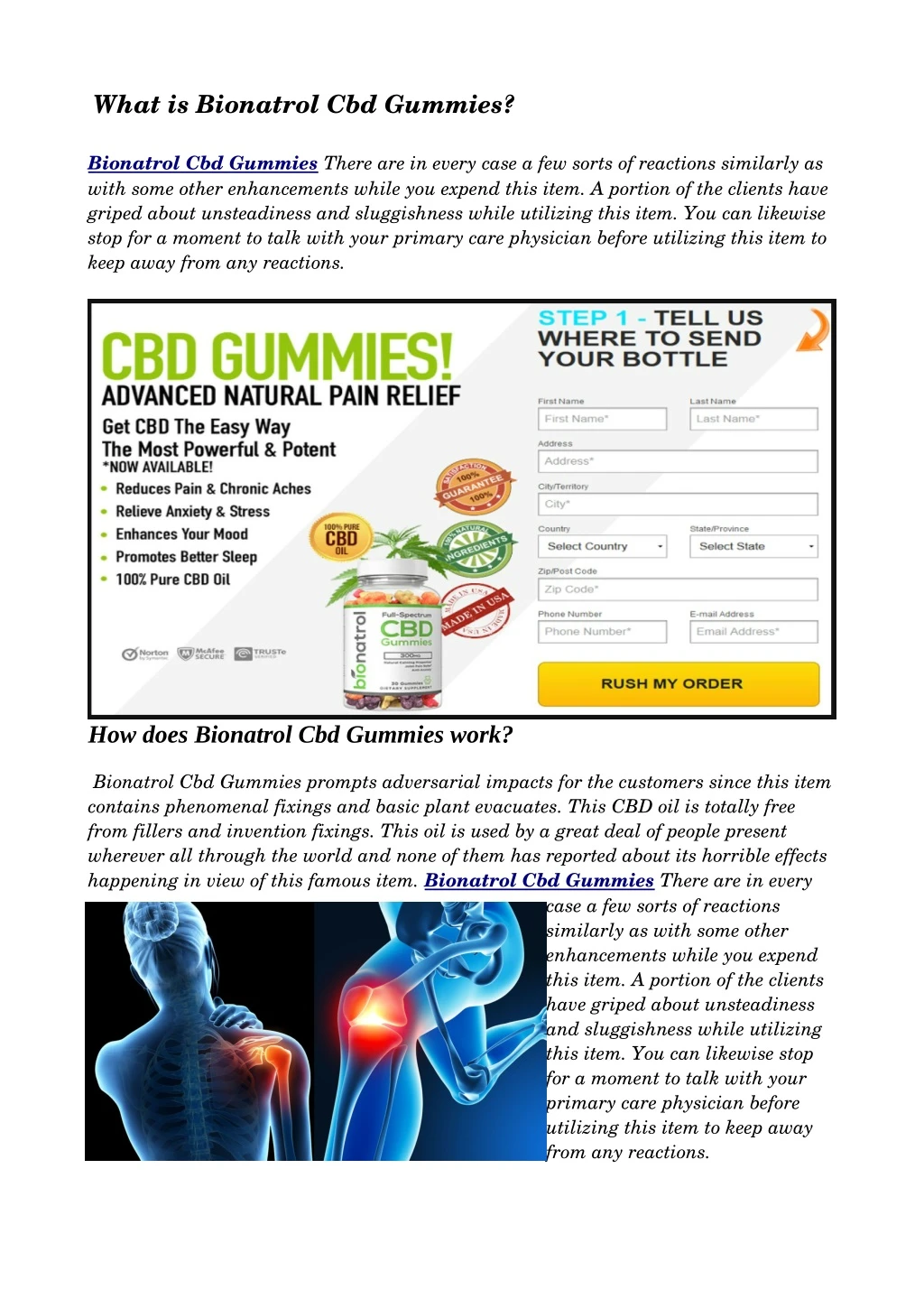 what is bionatrol cbd gummies