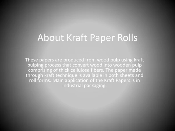 Buy Kraft Paper Rolls at Wholesale Price