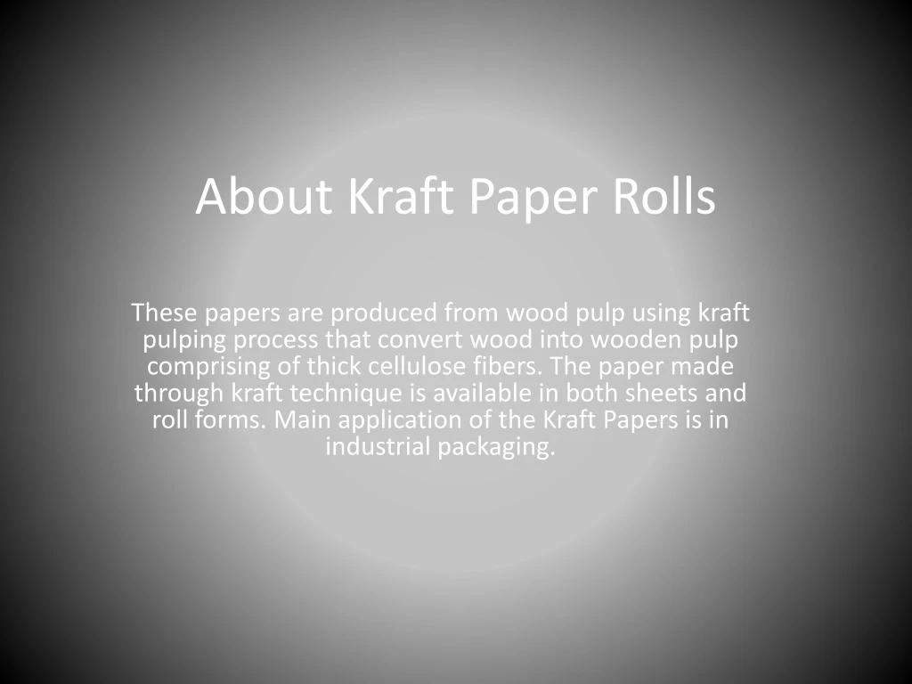 about kraft paper rolls