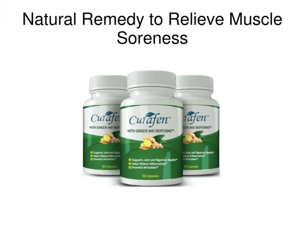 Natural Remedy to Relieve Muscle Soreness