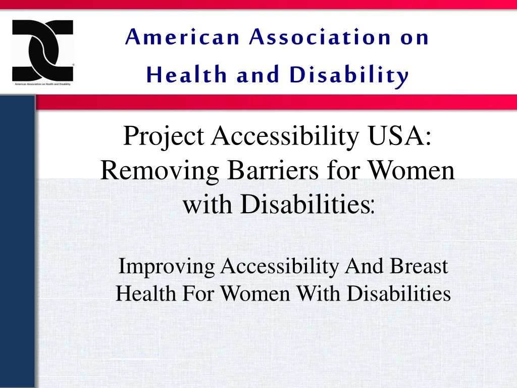 project accessibility usa removing barriers for women with disabilities