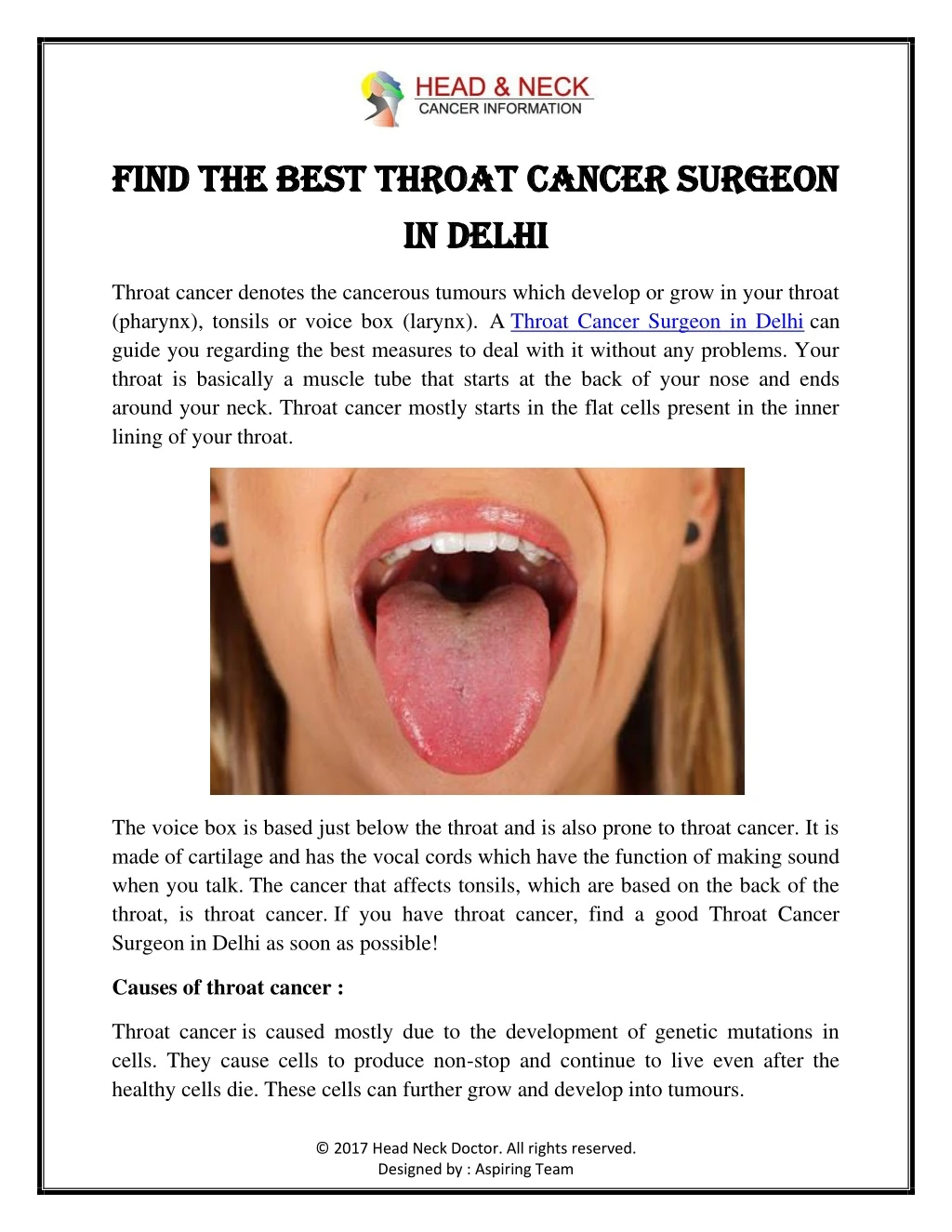 find the best throat cancer surgeon find the best
