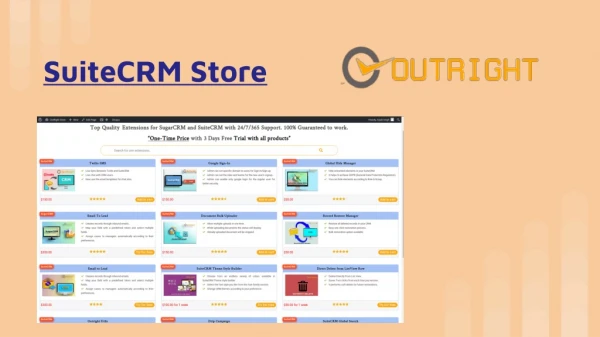 SuiteCRM Store and Our Plugin (Addons)
