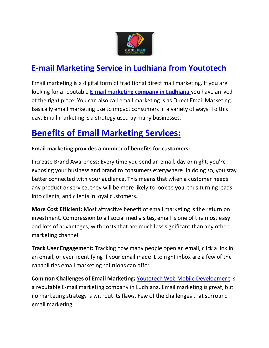 e mail marketing service in ludhiana from