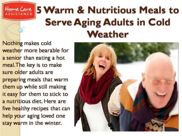 5 Warm and nutrious meal for Adults in winter