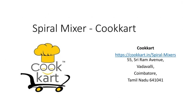 Buy spiral mixer at Cookkart