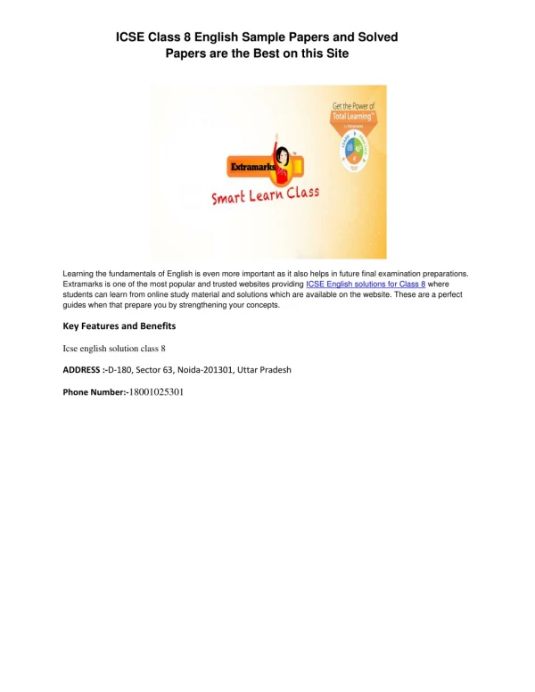 icse class 8 english sample papers and solved