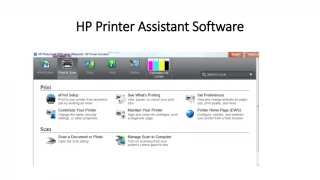 Install Hp Printer Assistant Software. - slide 1
