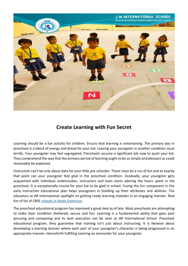 Create Learning with Fun Secret