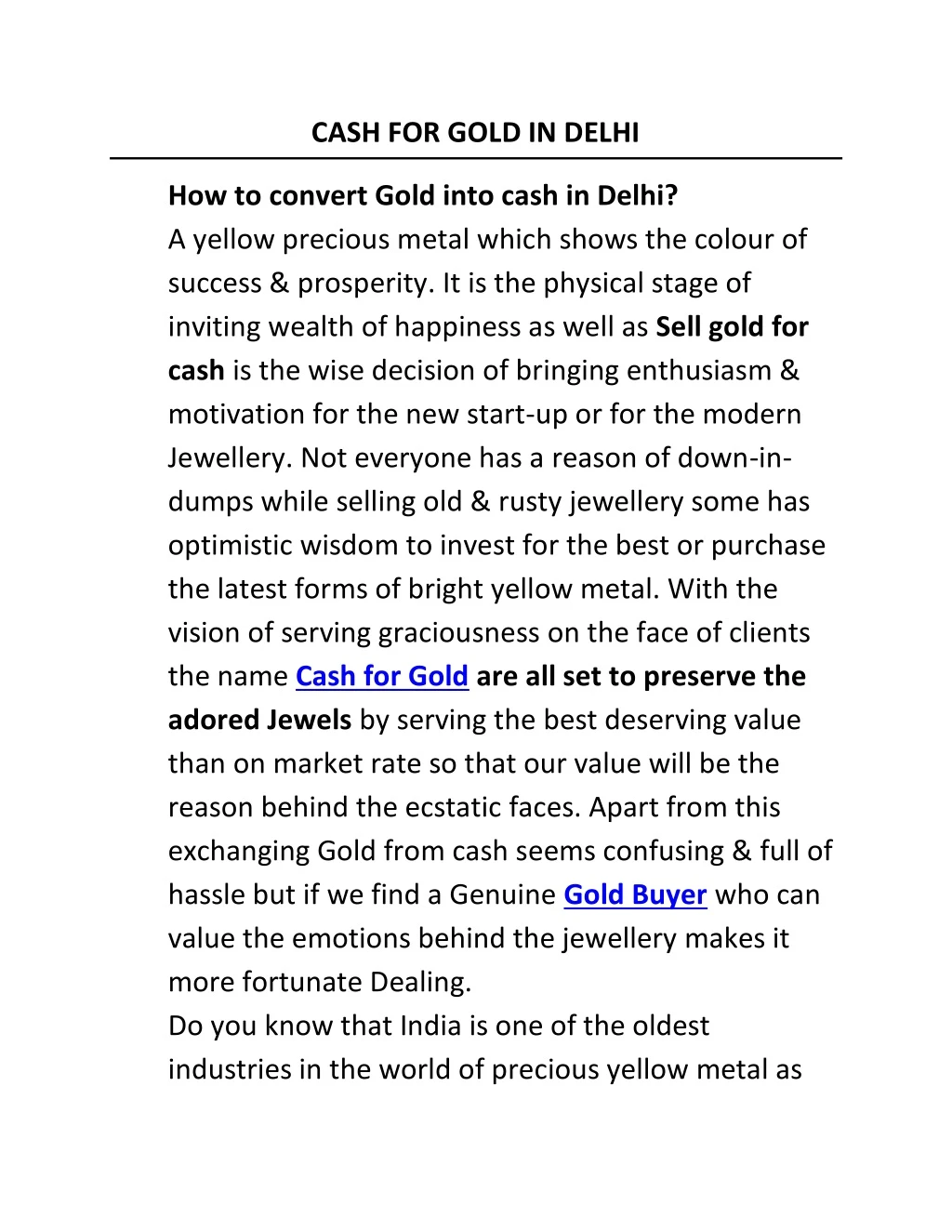 cash for gold in delhi