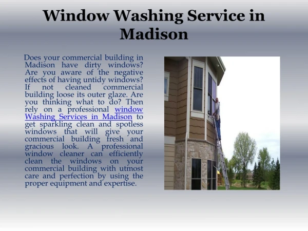 Window Washing Madison