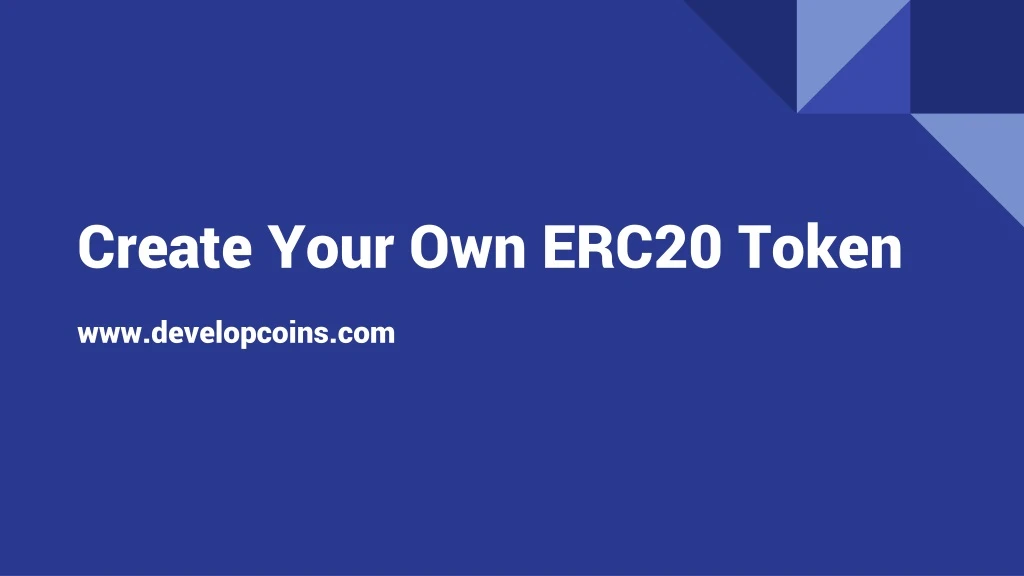 create your own erc20 token