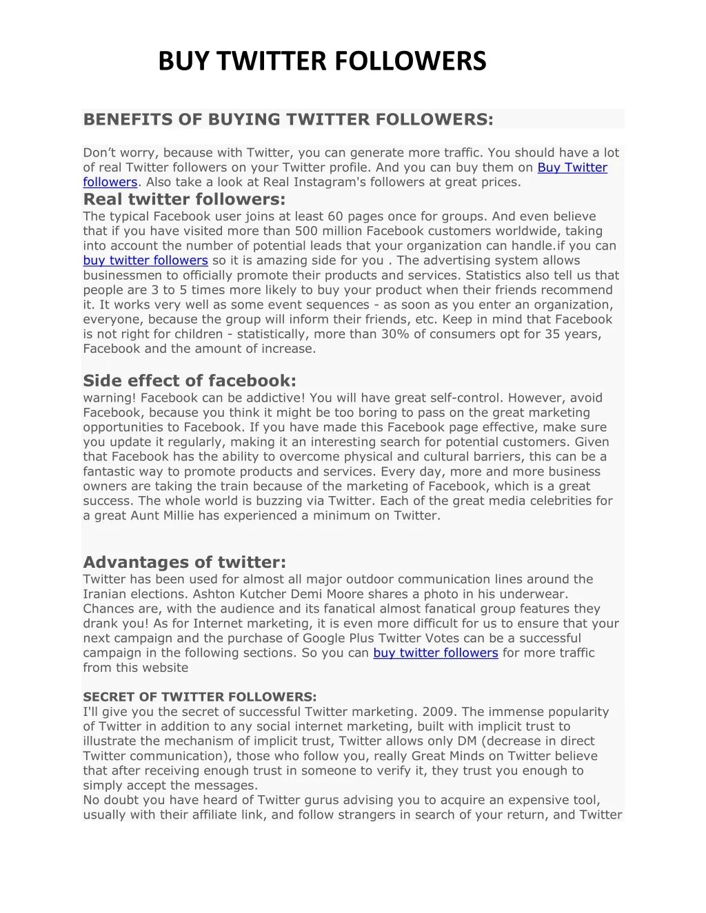 buy twitter followers benefits of buying twitter