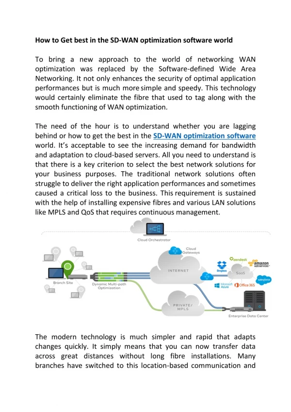 How to Get best in the SD-WAN optimization software world