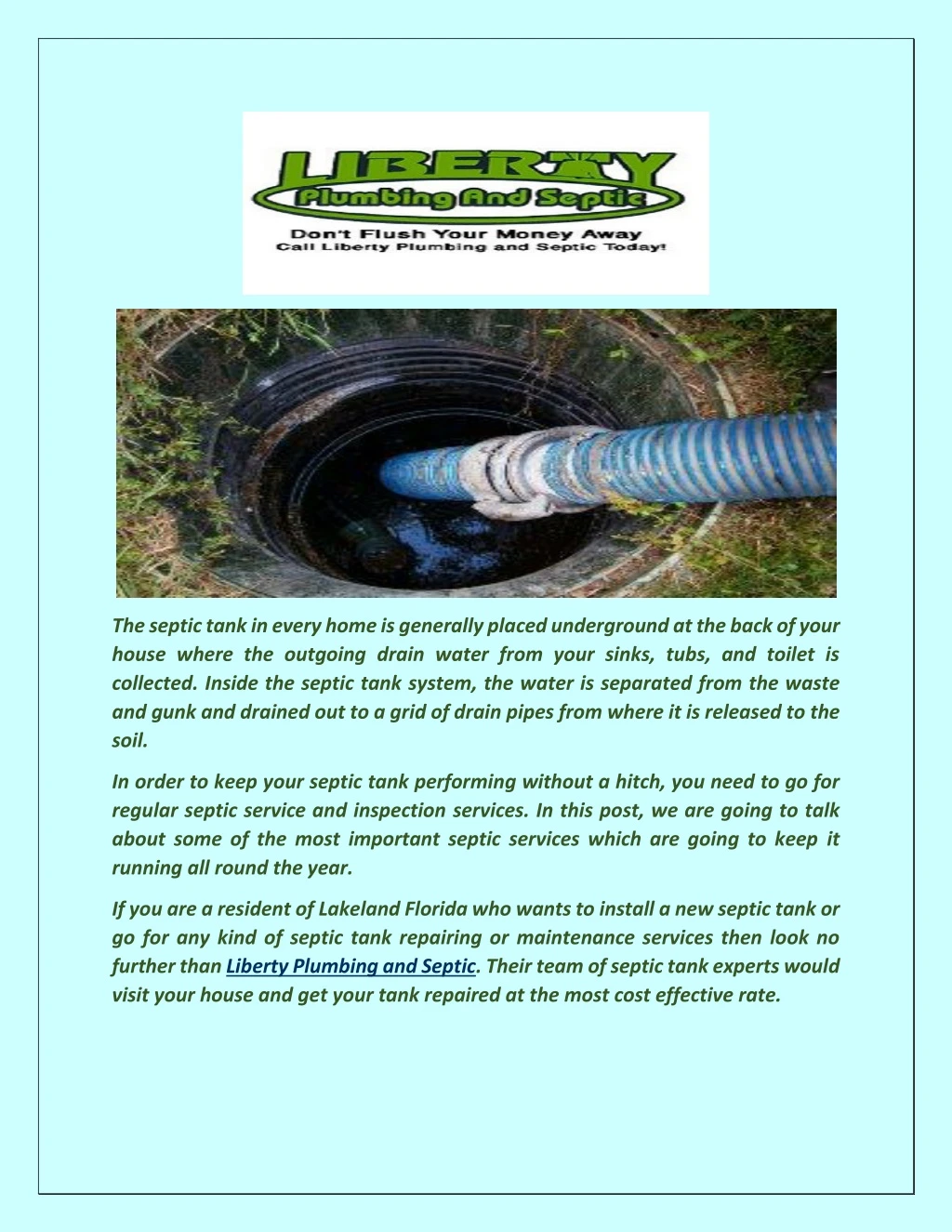 the septic tank in every home is generally placed