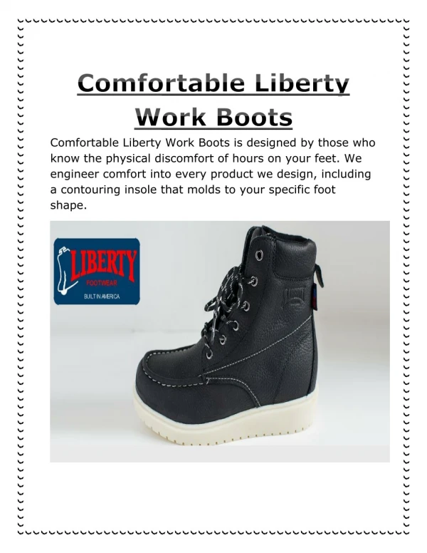 Comfortable Liberty Work Boots