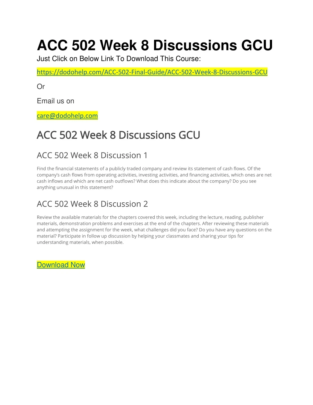 acc 502 week 8 discussions gcu just click