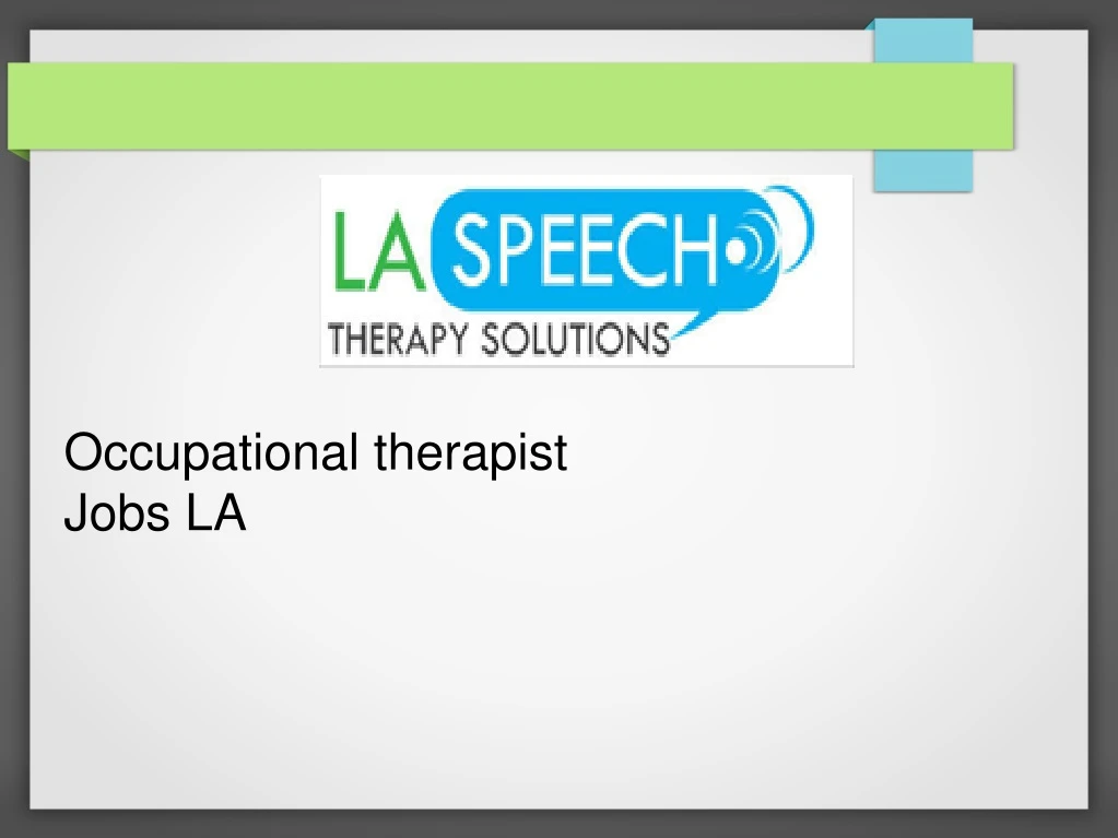 occupational therapist jobs la